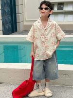 【90-160】半袖シャツ 男の子 プリント 英字 レトロ - 画像 (6)