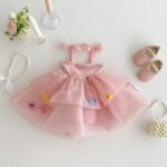 【73-120】ワンピース ベビー 女の子 カラフル ふんわり チュール - 画像 (5)