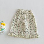 【73-120】パンツ ベビー 女の子 フリルデザイン 花柄 - 画像 (7)