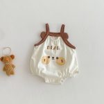 【66-90】ロンパース ベビー キュート キャミ 動物柄 - 画像 (4)
