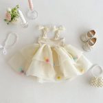 【73-120】ワンピース ベビー 女の子 カラフル ふんわり チュール - 画像 (6)