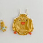 【66-90】ロンパース ベビー キュート キャミ 動物柄 - 画像 (5)