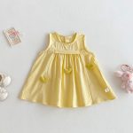 【73-120】ワンピース ベビー 女の子 ハート ノースリーブ - 画像 (9)