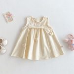 【73-120】ワンピース ベビー 女の子 ハート ノースリーブ - 画像 (10)