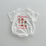 【66-100】ロンパース or Tシャツ ベビー プリント コットン - 画像 (7)