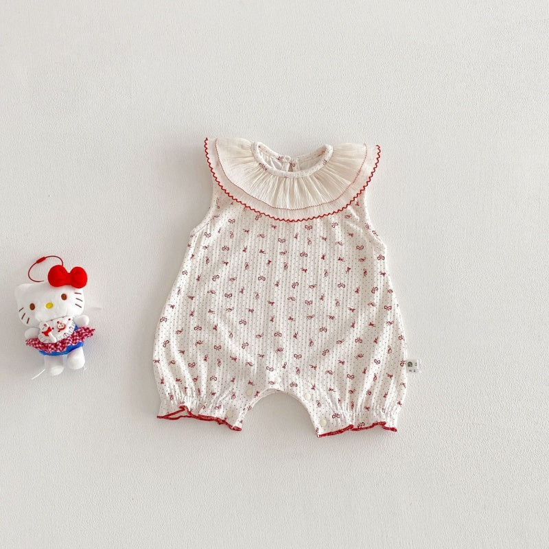 SKU-01_0f468061-1a26-4c27-85fe-a0875dc7244c.jpg 【66-90】カバーオール ベビー 女の子 丸襟 蝶結び 総柄 - 画像 (1)