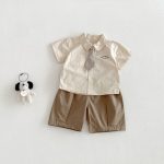 【73-100】セットアップ ベビー 学院風 ナチュラル - 画像 (3)