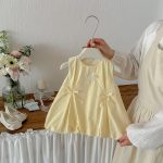 【73-100】ワンピース ベビー 女の子 蝶結び ノースリーブ - 画像 (4)