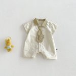 【66-90】半袖カバーオール ベビー シンプルコットン - 画像 (2)