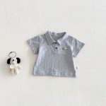 【73-100】Tシャツ or ショートパンツ ベビー 男の子 カートゥーンワッペン ストライプ - 画像 (5)