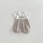 【66-90】カバーオール ベビー 切り替え リボン お出かけに - 画像 (3)