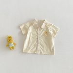 【73-100】サロペット or シャツ or ショートパンツ ベビー シンプル カートゥーン - 画像 (3)