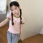 【100-170】半袖 Tシャツ 女の子 おしゃれ シンプル - 画像 (5)