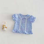 【73-120】シャツ or パンツ ベビー 女の子 小花柄 レース フリル - 画像 (9)