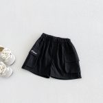 【73-100】シャツ or ショートパンツ ベビー ダブルポケット 英字 - 画像 (6)