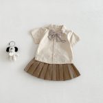 【73-100】セットアップ ベビー 学院風 ナチュラル - 画像 (4)