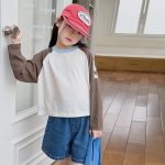 【100-170】長袖Tシャツ 女の子 配色 カジュアル 合わせやすい - 画像 (4)