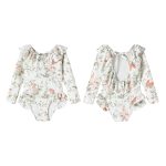 【80-130】水着 長袖 UVカット 背中あき かわいい 女の子 スイムウェア - 画像 (11)