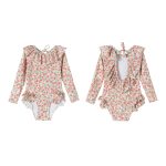 【80-130】水着 長袖 UVカット 背中あき かわいい 女の子 スイムウェア - 画像 (12)