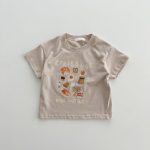【66-100】ロンパース or Tシャツ ベビー プリント コットン - 画像 (8)