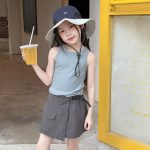 【100-170】ベスト 女の子 無地 ベーシック ナチュラル - 画像 (6)