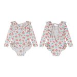 【80-130】水着 長袖 UVカット 背中あき かわいい 女の子 スイムウェア - 画像 (15)