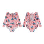 【80-130】水着 長袖 UVカット 背中あき かわいい 女の子 スイムウェア - 画像 (16)
