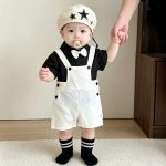 【73-120】セットアップ サロペット&シャツ シンプル - 画像 (8)