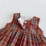 【66-90】ロンパース レッド チェック 可愛い ベビー服 - 画像 (10)