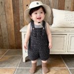 【73-100】セットアップ ヒョウ柄 サロペット＆シャツ 可愛い - 画像 (9)