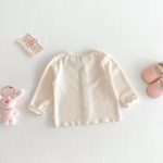【73-120】カーディガンorデニムパンツ 柔らか クリーム シンプル - 画像 (5)