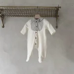 【66-90】ロンパース ベビー フォマールリボン 前開き - 画像 (9)