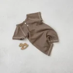 【66-90】ロンパース ベビー 半袖 前向き ボタン付き - 画像 (6)