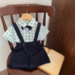 【73-110】セットアップ シャツ&サロペット フォーマル - 画像 (3)
