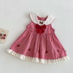 【73-120】ワンピース 蝶結び付き ノースリーブ 女の子 おしゃれ - 画像 (5)