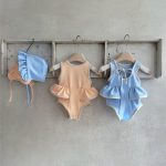 【66-90】水着 帽子付き フリル シンプル - 画像 (3)