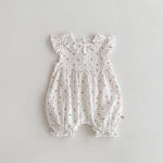 【66-90】オールインワン フラワー柄 ベビー服 - 画像 (4)