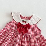 【73-120】ワンピース 蝶結び付き ノースリーブ 女の子 おしゃれ - 画像 (12)