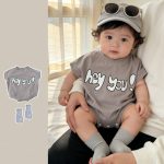 【66-90】ロンパース hey you シンプル 可愛い ベビー服 - 画像 (3)