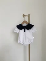 【66-90】ロンパース ベビー 女の子 半袖 韓国風 丸襟 - 画像 (29)