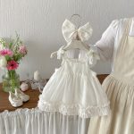 【73-100】ワンピース 蝶結び付き シンプル 女の子 おしゃれ - 画像 (5)