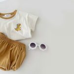 【73-100】セットアップ ベビー 恐竜柄 半袖Tシャツ&ショートパンツ - 画像 (10)