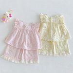 【73-110】セットアップ フラワー柄 フリル 女の子 - 画像 (6)