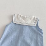 【66-90】ロンパース セーラー 無地 シンプル 着心地良い ベビー服 - 画像 (8)