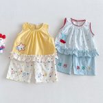 【73-120】セットアップ チェリー/スター柄 可愛い 女の子 - 画像 (10)