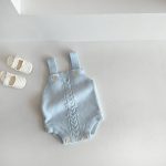 【66-100】ロンパース ニット編み シンプル 着心地良い ベビー服 - 画像 (9)