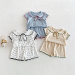 【66-110】セットアップ 柔らか 無地 肌に優しい ベビー服 - 画像 (3)