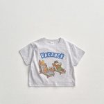 【90-150】Tシャツ レトロ クマ カジュアル トップス - 画像 (5)