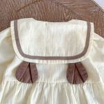 【66-90】ロンパース クマ柄 セーラー風 シンプル 着心地良い ベビー服 - 画像 (13)