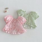 【73-120】トップス パフスリーブ ストライプ 可愛い おしゃれ 女の子 - 画像 (9)